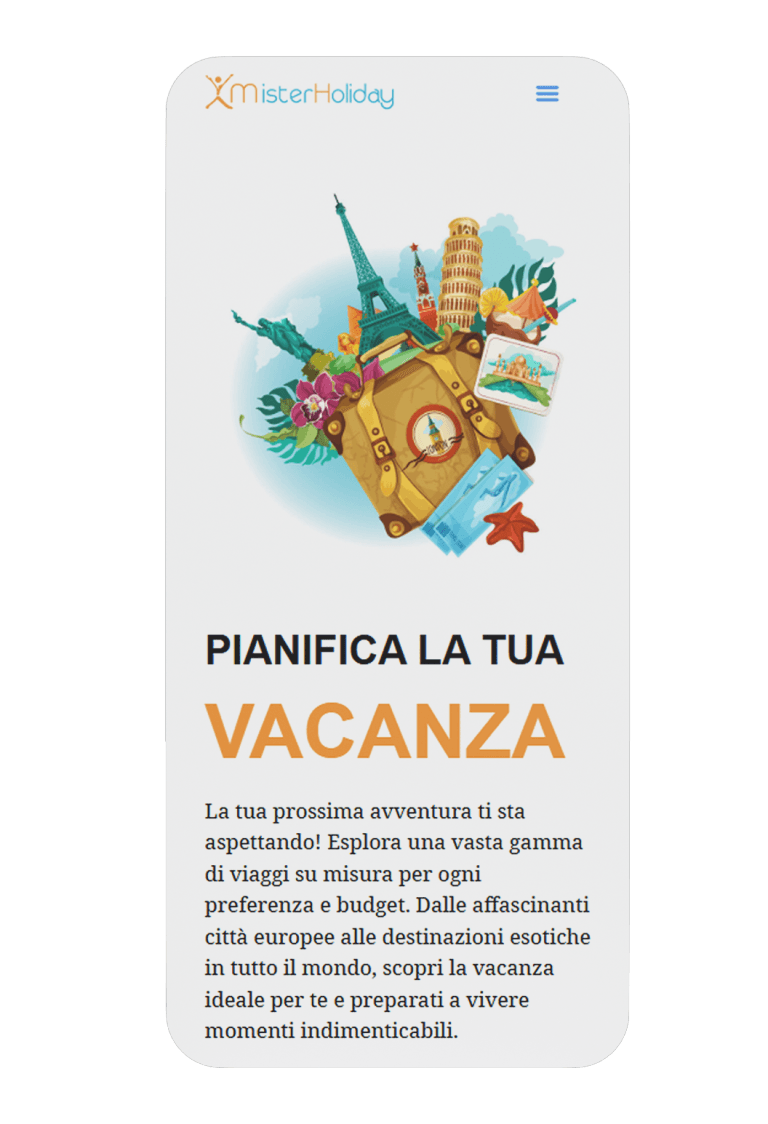 Sito web Agenzia di viaggi Mister Holiday Torre
